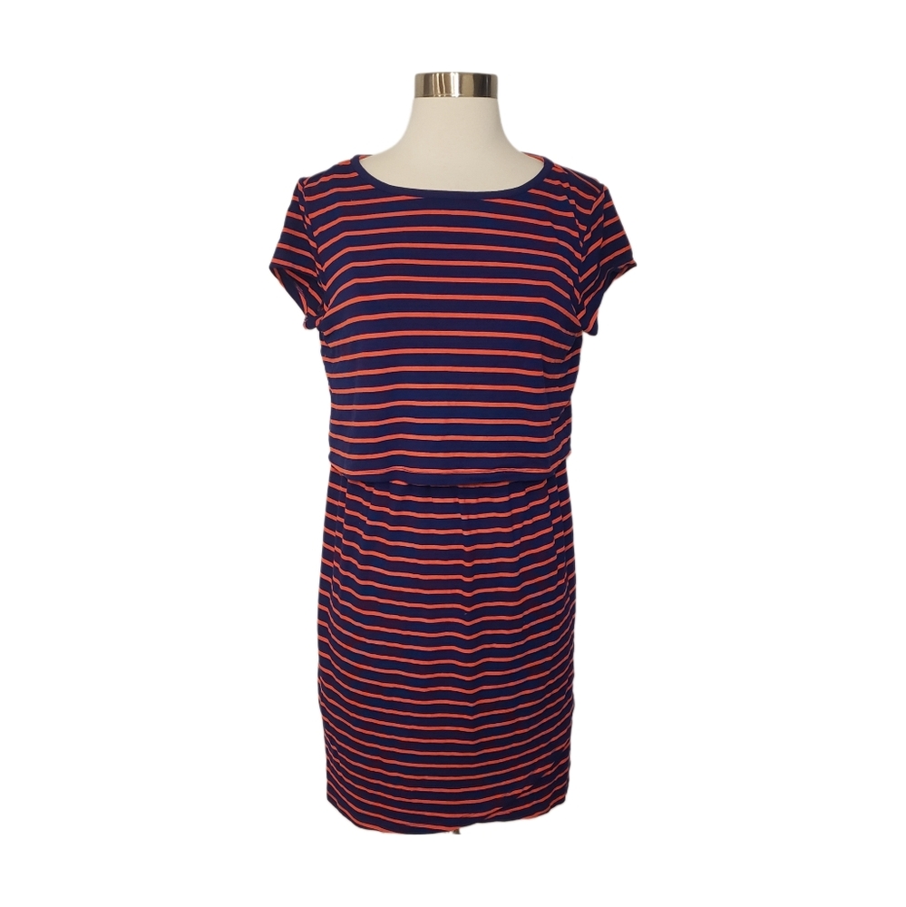 Gap Maternity Medium Striped Short Sleeve Nursing Dress